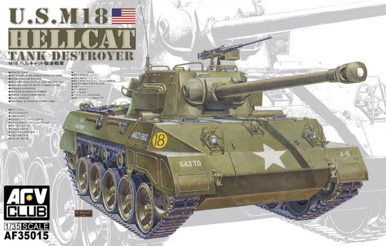 AFV Club 1/35 M18 Hellcat Tank Destroyer Plastic Model